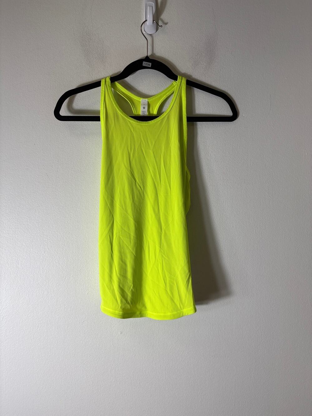 NWT Lululemon Neon Yellow Base Pace Ribbed Tank Sz 6